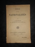 J. DE MORGAN - ESSAI SUR LES NATIONALITES (1917)