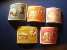Serie mica Paraguay 1966 - Personalitati - Scriitori , 5 valori foto