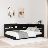 VidaXL Tăblie de depozitare cu raft Stejar negru 135 cm Lemn compozit