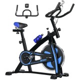 SPORTNOW Bicicletă pentru Exerciții cu Rezistență, Ghidon și Șa Reglabile, 118x50x105-115 cm, Albastru | Aosom Romania