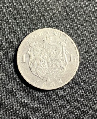 Moneda 1 leu 1901 argint foto
