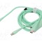 Cablu USB 2.0 VENTION USB C mufă x2 nichelat 1,5m verde
