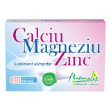 Cumpara ieftin Calciu+Magneziu+Zinc, 20 comprimate, Naturalis