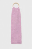 Superdry esarfa din amestec de lana culoarea roz, modelator