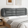 VidaXL Pernă tăblie de pat, Hvar, gri deschis, 200 cm, material textil 374616