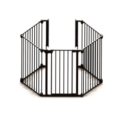Tarc de siguranta modular cu 5 panouri, metal negru, Noma N94238 Children SafetyCare foto