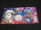 Bloc Filatelic Vintage Gabon 2023 &ndash; Vostok 6, Valentina Tereșkova, Program Spațial Sovietic, Spatiu, Stampilat