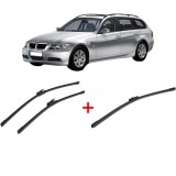 Cumpara ieftin Set 3 stergatoare BMW Seria 3 Touring (E91) 2004 - 2012, parbriz si luneta, Bosch Aerotwin