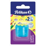 Ascutitoare din plastic, dubla cu container, Pelikan