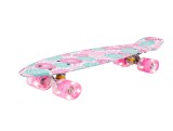 Skateboard LED cu model floral, 56x14,5cm, MalPlay 110912