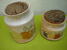 Ceramica frantuzeasca Provence, recipient ceai si recipient dulceata foto