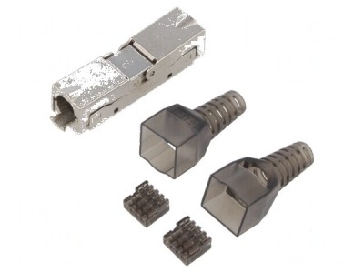 Conector RJ45 Cat 6 ecranat 8p8c foto