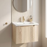 Dulap baie cu lavoar Rea Rivo DB86-60L-3 Light 60cm