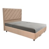 Cumpara ieftin Pat dublu cu spatiu de depozitare Tito Pako World Maro deschis 160x200x30 cm