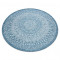 Covor sisal Loft 21207 Rozetă Boho cerc fildeş argintiu albastru, cerc 160 cm
