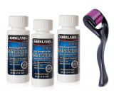 Minoxidil Kirkland 5%, 3 Luni Aplicare + Dermaroller, Tratament Pentru Barba / Scalp