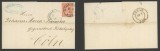 Germany North Conf 1868 Postal History Rare Cover+Content Hamburg to Koln DB.539