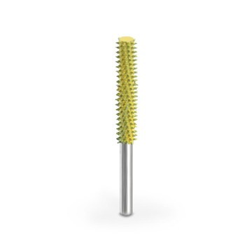 Biax sculptura lemn SABURR -cap cilindric lung 3,2 mm capăt neted, Granulatie Saburr FINA - GALBENA foto