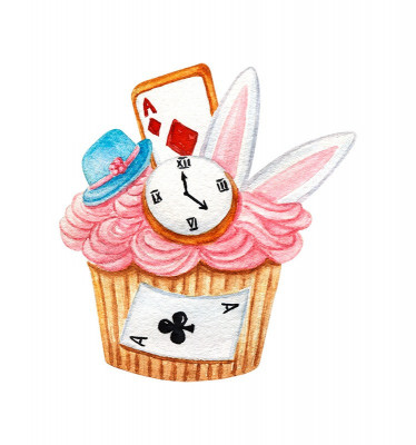 Sticker decorativ Cup Cake, Multicolor, 59 cm, 5617ST foto