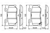 BOSCH 0 986 494 863 set placute frana,frana disc