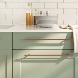 vidaXL M&acirc;nere de dulap, 10 buc., bronz, 320 mm, oțel inoxidabil
