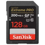 SanDisk - Memory Card Extreme Pro (SDSDXXD-128G-GN4IN) - SDXC, 128GB, Class 10, Read 200MB/s, Write 90MB/s, V30 - Grey