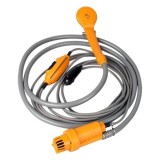 Cumpara ieftin Dus portabil de camping, 12 V, 4x2 m, Plastic, Portocaliu