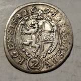 Austria Episcopia de Salzburg 2 kreuzer 1698 argint Johann Ernst von Thun