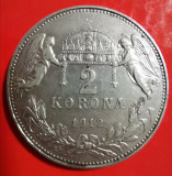 SV * Ungaria 2 KORONA / COROANE 1912 * ARGINT .900 * Franz Josef * XF (+), Europa