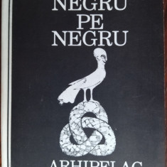 AUREL PANTEA: NEGRU PE NEGRU (UN POEM) [ed princeps, ARHIPELAG/TARGU MURES 1993]