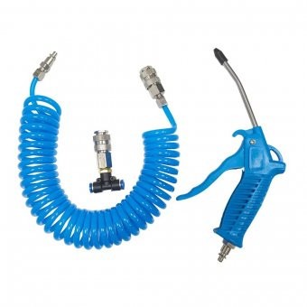 Set 3 piese, pistol de suflat aer profesional, furtun si piesa T de legatura foto