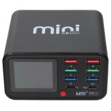 Incarcator Statie MaAnt Dianba Mini, 75W, 2 x USB-C - 6 x USB-A, Negru