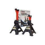 Capre sustinere 3 Tone set 2 bucati stand, chituci, cu siguranta si cauciuc de protectie Silver