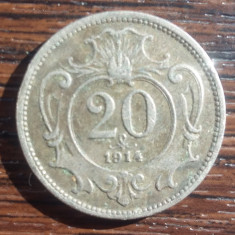 (M1195) MONEDA AUSTRIA - 20 HELLER 1914, MAI RARA