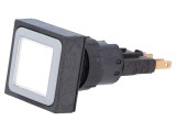 Comutator Apăsare 16mm Alb 2 Poziții Bec
