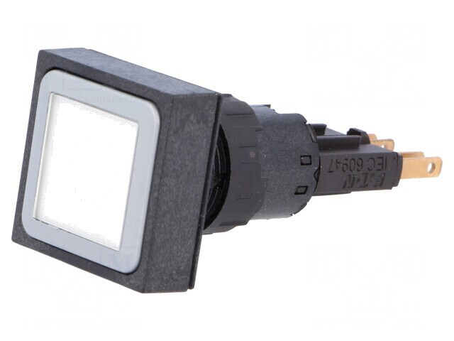 Comutator Apăsare 16mm Alb 2 Poziții Bec