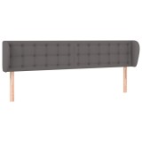 Cumpara ieftin Tablie de pat cu aripioare gri 183x23x78/88 cm piele ecologica
