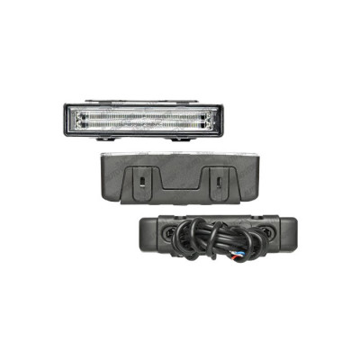 Lumini de zi auto BestAutoVest Daytime running light universale 146x33x50mm 12V 24V, cu fibra optica, 1 buc foto