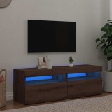 vidaXL Dulapuri TV 2 buc. cu LED stejar artizanal lemn prelucrat 856312