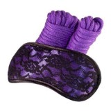 Bondage Set Violet Masca si Sfoara 10 metri#