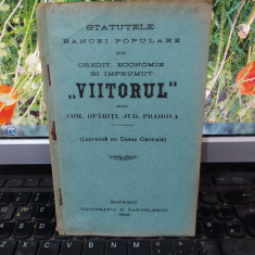 Statutele Băncei Populare Viitorul comuna Opăriți jud. Prahova, Giurgiu 1912 201