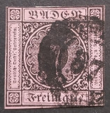 Germania, Baden, 1851, Michel#4, Stampilat