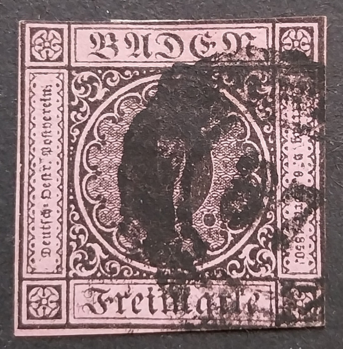 Germania, Baden, 1851, Michel#4