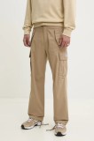 Hugo Blue pantaloni barbati, culoarea bej, drept, 50539092