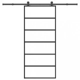 vidaXL Ușă glisantă cu set feronerie, 90x205 cm, sticlă ESG/aluminiu