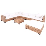 Cumpara ieftin Set mobilier cu canapea 27 piese, culoare naturala, ratan