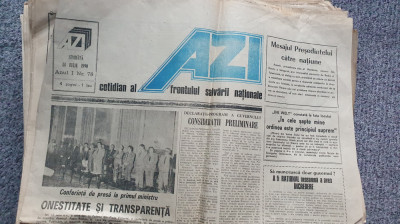 Lot 61 ziare AZI, cotidian al FSN, din luna Mai pana in Septembrie 1990 foto