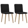 VidaXL Scaune de bucătărie, 2 buc. negru, textil 4101146