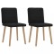 vidaXL Scaune de bucătărie, 2 buc. negru, textil 4101146