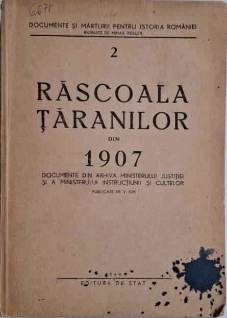 Rascoala taranilor din 1907 (coperta putin uzata)